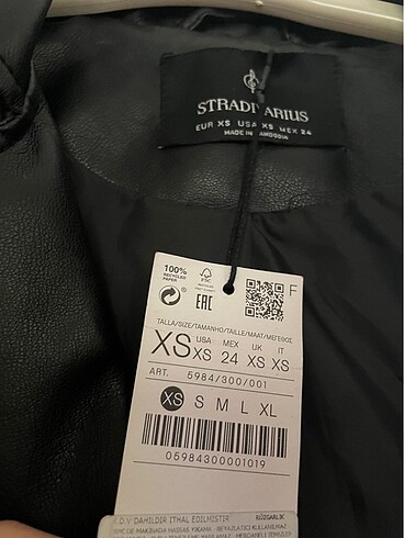 xs Beden STRADİVARİUS DERİ YELEK