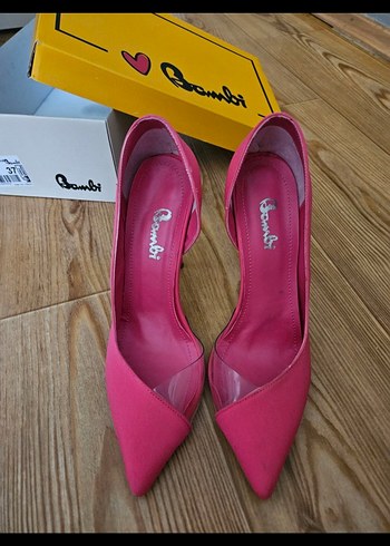 37 Beden pembe Renk Parlak Pembe Stiletto Topuklu Kadın Ayakkabı