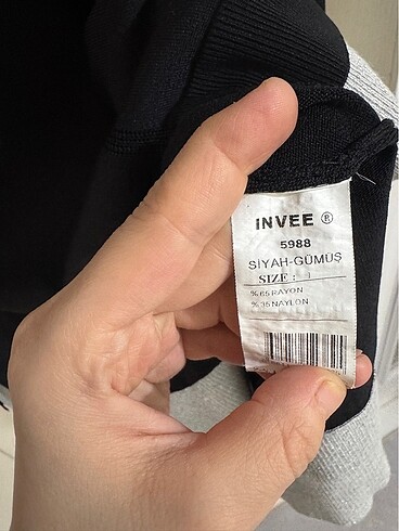 l Beden siyah Renk İnvee nuss merserize aker hld triko armine