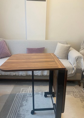 Koyu Kahverengi Katlanabilir yemek masası - Görsel 5