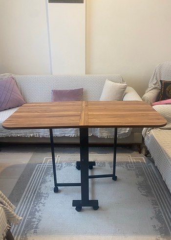 Koyu Kahverengi Katlanabilir yemek masası - Görsel 4