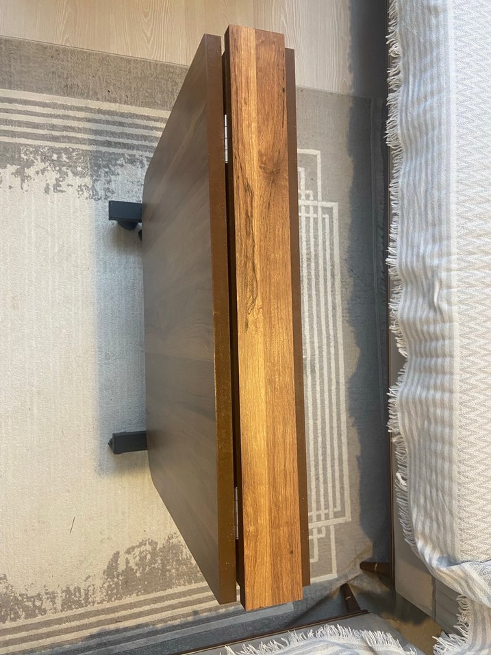 Koyu Kahverengi Katlanabilir yemek masası - Görsel 2