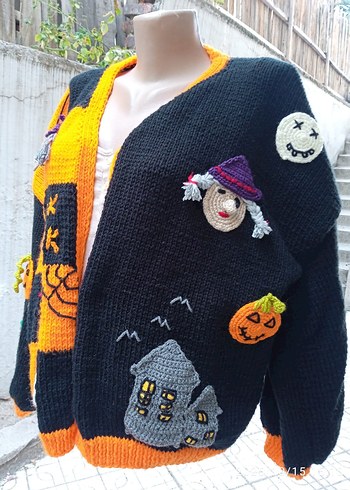 Zara HALLOWEEN ÖRGÜ HIRKA