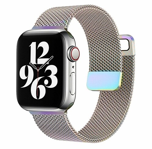 Apple watch metal hasır kordon hologram