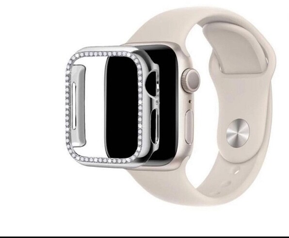 Apple watch taşlı ekran koruyucu kasa