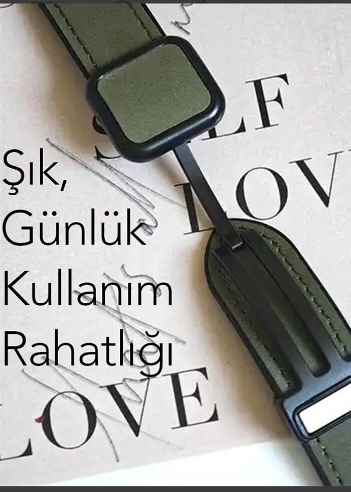 Apple watch magnetli deri kordon - Görsel 2