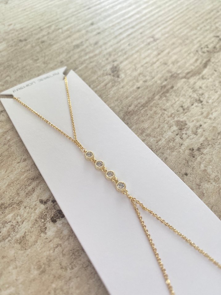 Altın Renk Zincir Detaylı Kadın El Zinciri - Görsel 2