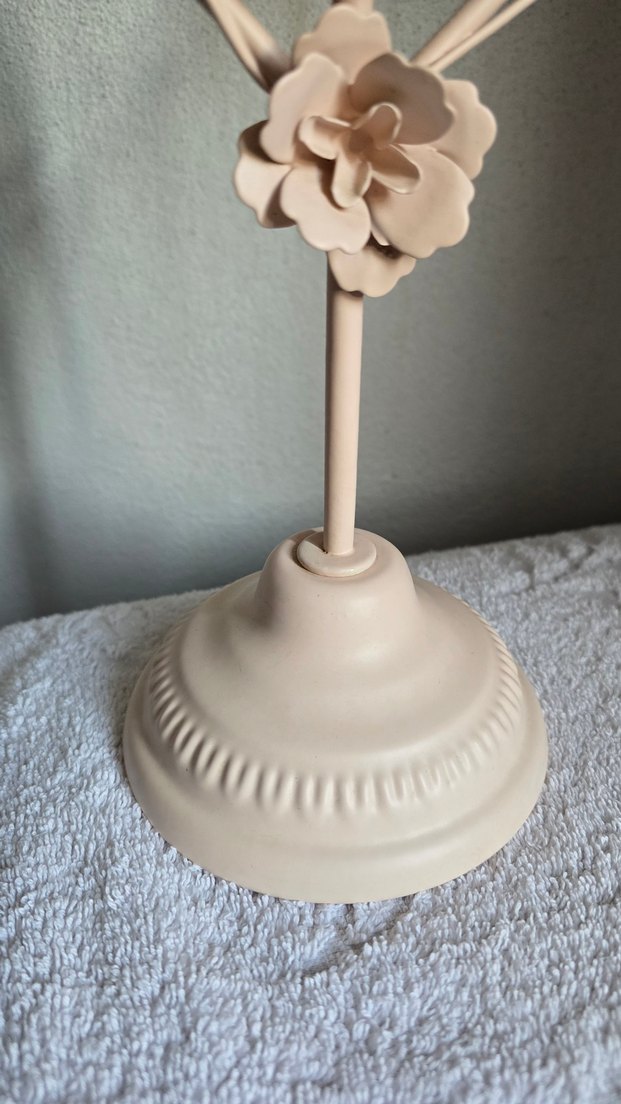 English Home Ferforje Pudra Çiçek Detaylı Ayaklı Mumluk Tealight - Görsel 3