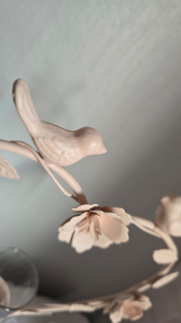 English Home Ferforje Pudra Çiçek Detaylı Ayaklı Mumluk Tealight - Görsel 5