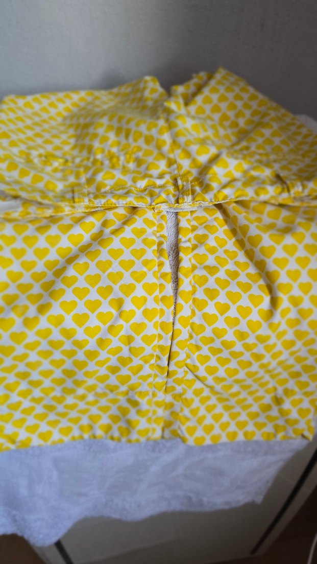 Sarı Kalpli Düğmeli kız cocuk pantolon - Görsel 2