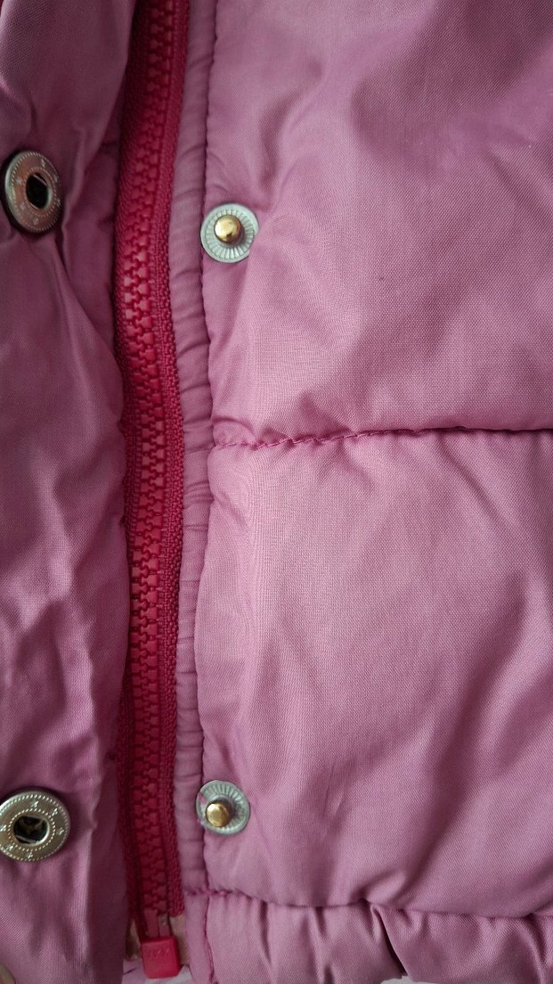 Kız Çocuk Pembe Kürklü Mont - Görsel 4