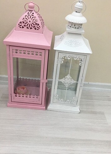 English home beyaz ferforje fener mumluk eski sezon - Görsel 2