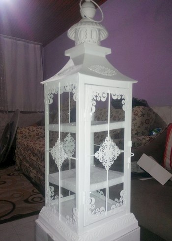 English home beyaz ferforje fener mumluk eski sezon - Görsel 3