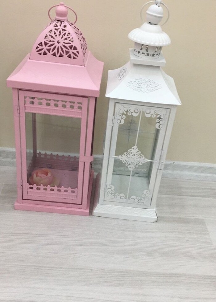 English home beyaz ferforje fener mumluk eski sezon - Görsel 2