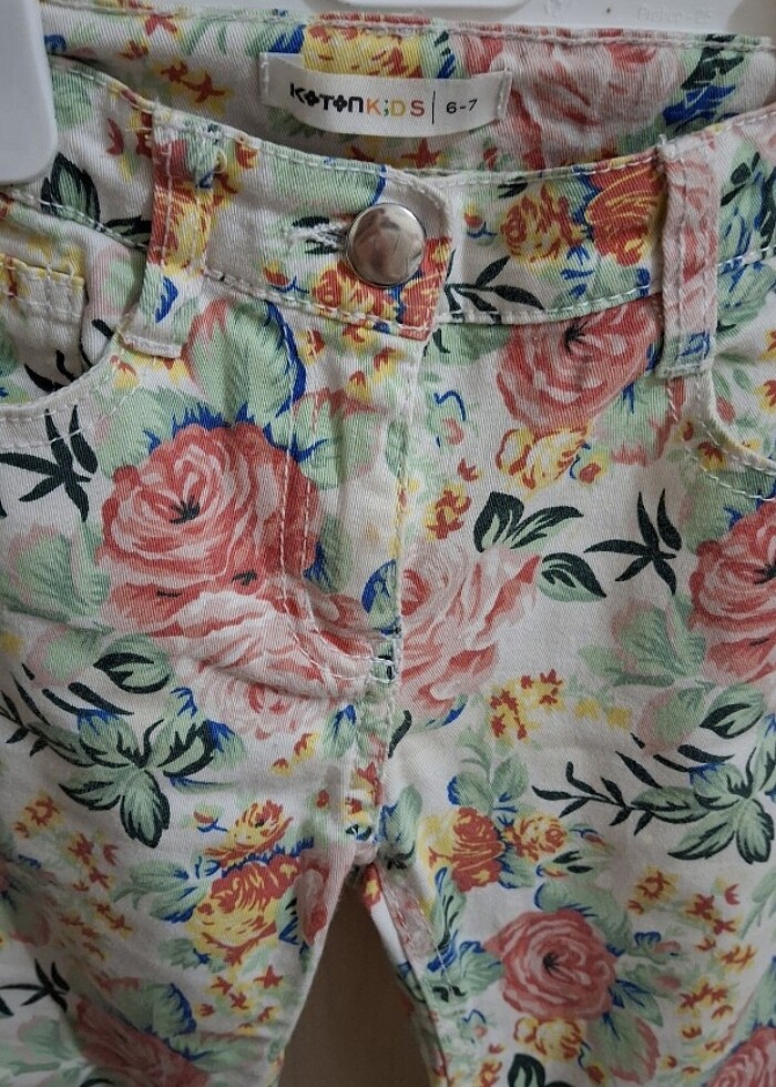 Koton çiçekli kız cocuk pantolon - Görsel 4