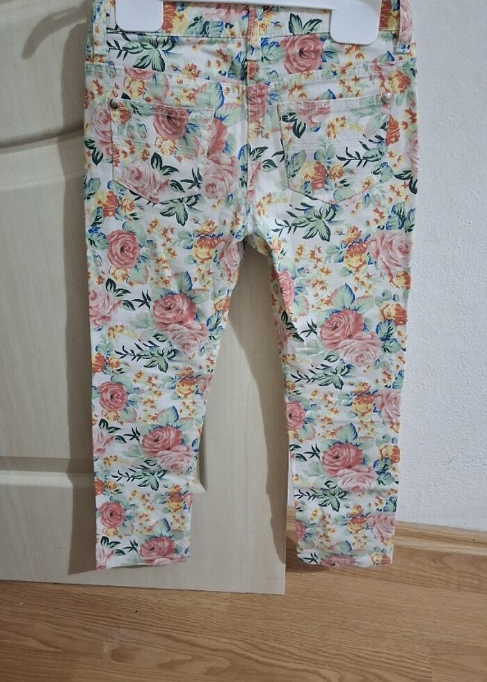 Koton çiçekli kız cocuk pantolon - Görsel 5