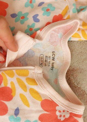 Çiçek Desenli Fermuarlı Tulum 18 ay - Görsel 2