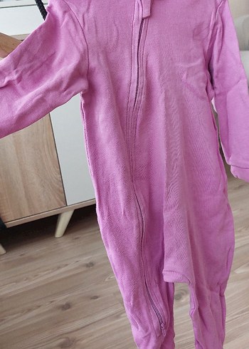 HelloBaby Kız Çocuk Uzun Kollu Fermuarlı Pembe Tulum