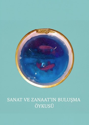 kırmızı balık beton saksı mum - Görsel 2