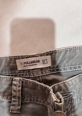 Pull and Bear Pull&Bear gri kargo pantalon
