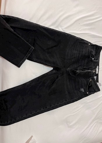 Bershka Kadın siyah mom slim pantalon