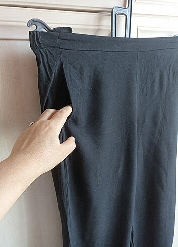 40 Beden siyah Renk Geniş uzun etekli pantolon 