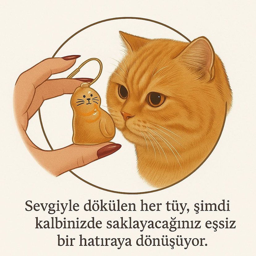 Kahverengi Parlak Kedi Figürlü Anahtarlık - Görsel 5