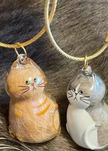 İÇİNE TÜY KONULAN KEDİ ANAHTARLIĞI - Görsel 3