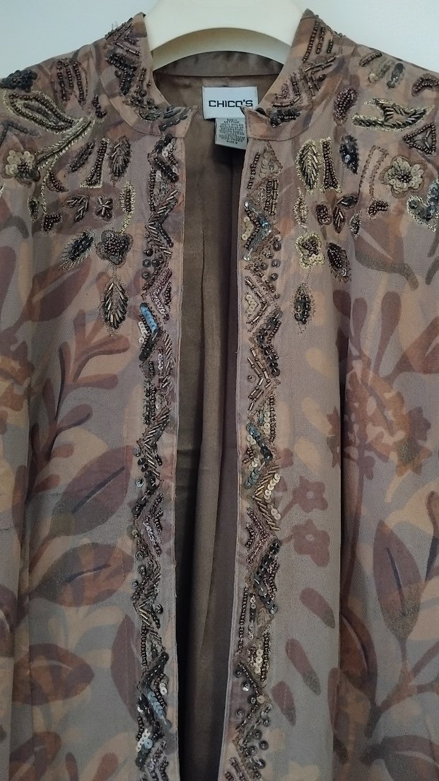 Nakışlı Bej Bohem Kadın Ceket - Görsel 2