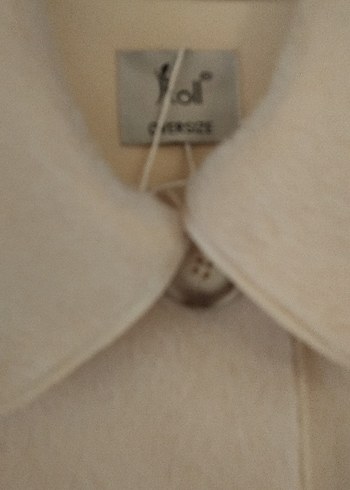 Düğmeli Uzun Bej Kadın Kaban - Görsel 2