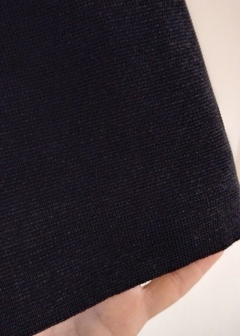 Siyah Midi Yün Kadın Triko - Görsel 3