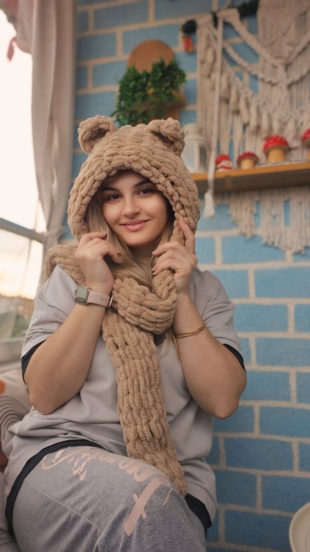 Bej Örgü Kadın Bere - Görsel 3