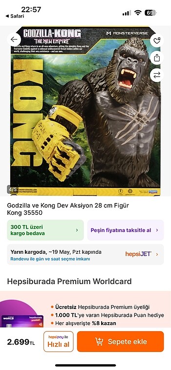 Beden Godzilla Kong