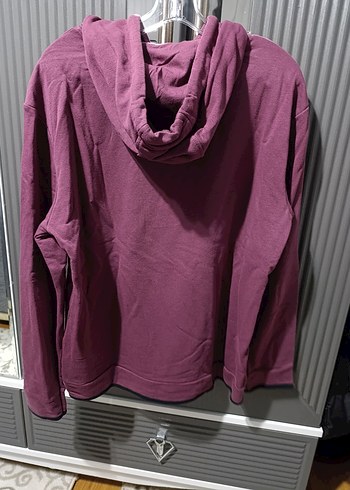 Bordo Kapüşonlu erkek Sweatshirt - Görsel 2