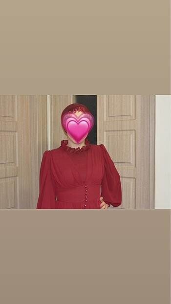 m Beden bordo Renk Abiye 