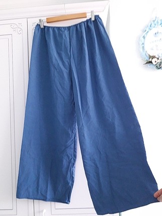 mavi bol paça pantolon
