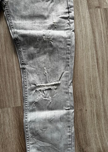 Buz Gri Kadın Denim Boyfriend Pantolon - Görsel 3