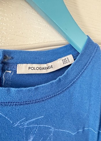 Mavi simli  Baskılı Kısa Kollu tshirt - Görsel 3