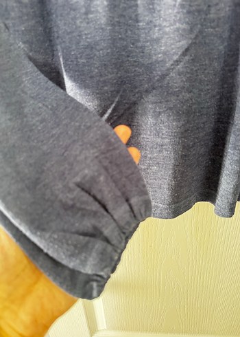 Mavi - Düğmeli Uzun Kollu Tişört - Görsel 3