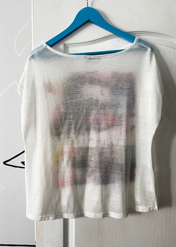 Renkli Baskılı Kadın bluz - Görsel 4