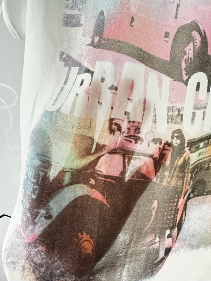 Renkli Baskılı Kadın bluz - Görsel 2