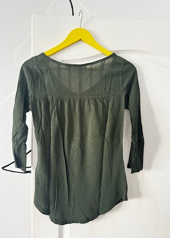 Düğmeli V Yaka Kadın Gömlek - Görsel 2