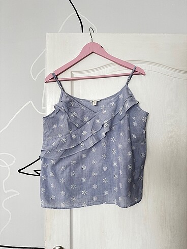 H&M nakışlı bluz