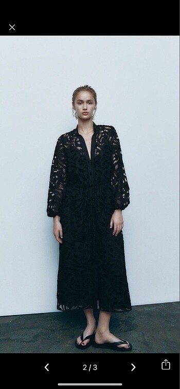 Zara dantel elbise