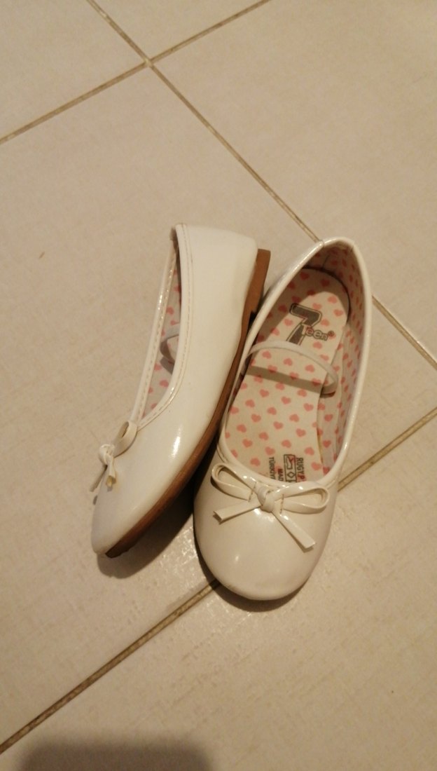 Kız Çocuk Beyaz Fiyonk Detaylı Babet - Görsel 2