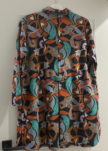 Defrina markasına ait Desenli Uzun Kesim Ceket - Görsel 2