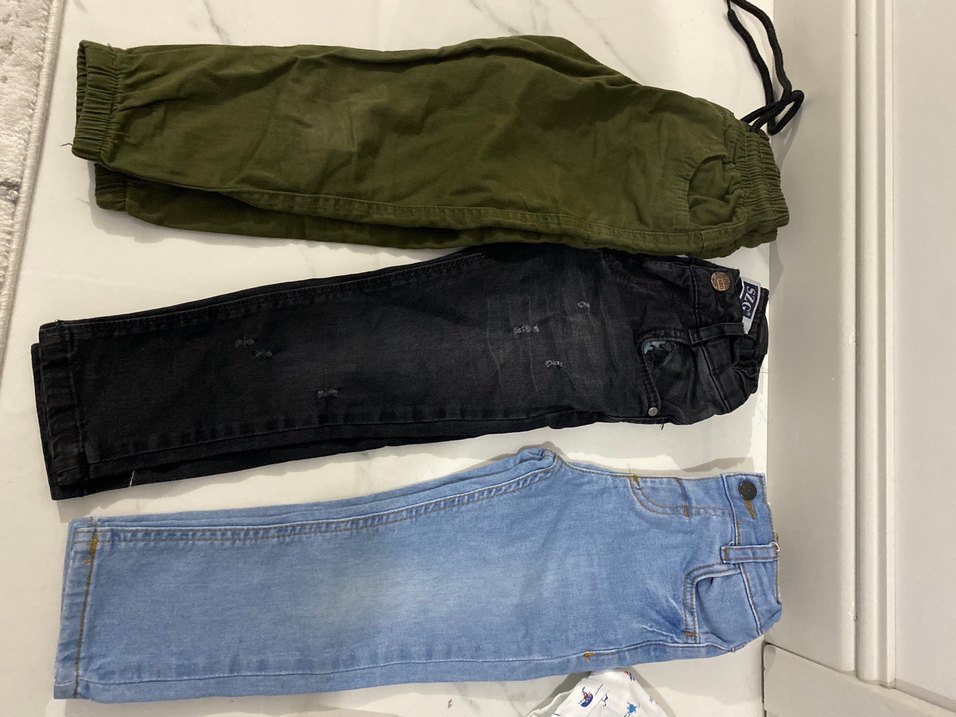 Toplu satış erkek Çocuk Gri Denim Kısa Kollu Gömlek - Görsel 3