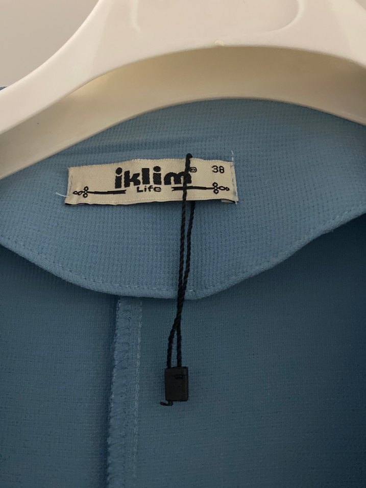 Mavi Uzun Salaş Kadın Kaban - Görsel 2