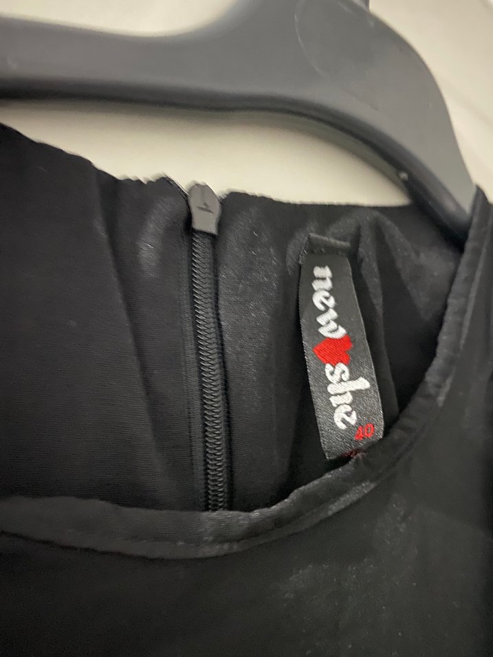 Siyah Uzun Keten Düğmeli Kadın tulum Elbise - Görsel 3