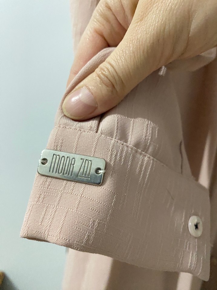 Pudra Uzun Kadın Elbise - Görsel 4